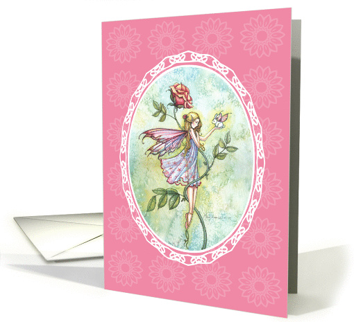 Blank Any Occasion Card - Fairy and Bunny Fairy card (858680)