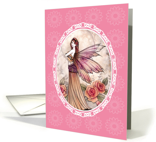 Thank You Card - Lovely Rose Fairy card (858826)