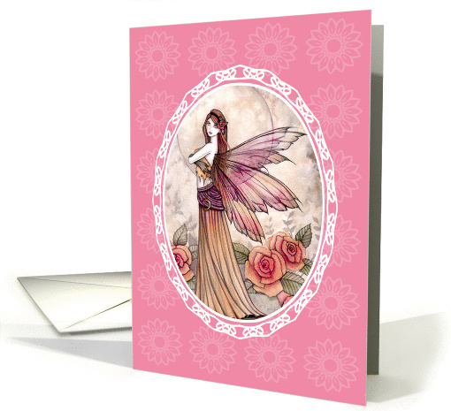Thinking of You - Lovely Rose Fairy card (858828)