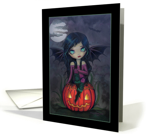 Blank Card - Big Eye Vampire Fairy card (867349)