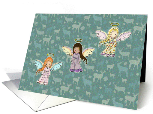 Three Little Angels Christmas card (872616)