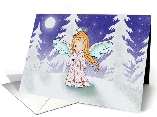 Angel by Moonlight Christmas card (872621)