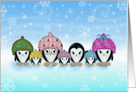 Blank Card - Cute Penguin Family card