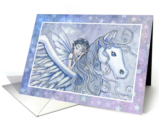 Encouragement - Follow Your Dreams - Fairy and Pegasus card (874360)