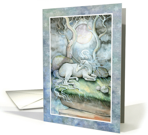 Blank Card - Unicorn on Bluff card (874364)