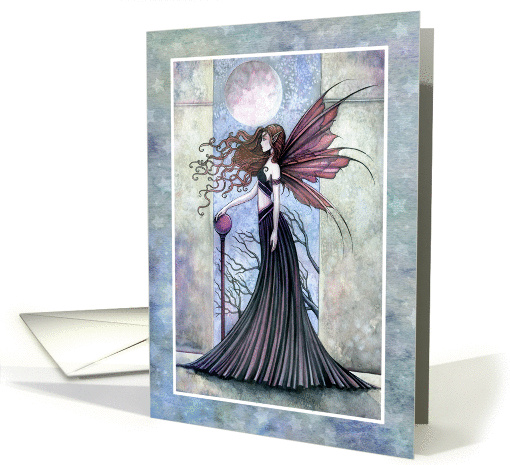 Blank Card - Amethyst Moon - Mystic Fairy card (874365)