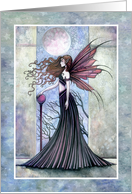 Blank Card - Amethyst Moon - Mystic Fairy card