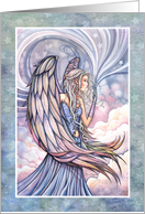 Blank Card - Beautiful Angel in Watercolor card
