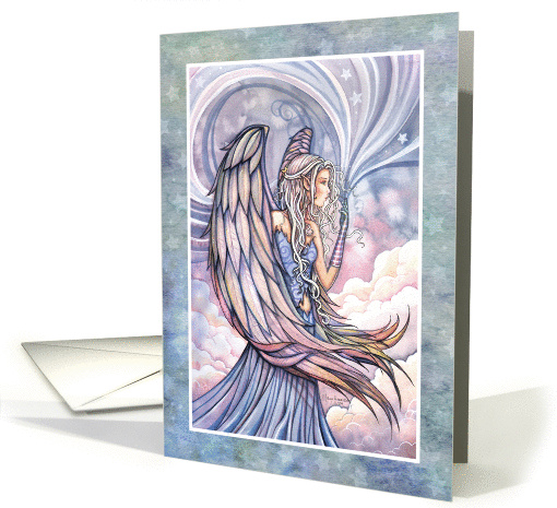 Hope- Encouragement - Beautiful Angel in Watercolor card (874374)