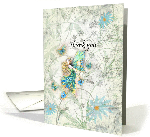 Thank You Card - Fairy and Butterflies card (877730)
