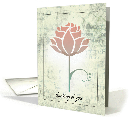 Thinking of You Card - Modern Rose card (877761)