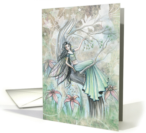 Blank Card - Pretty Pastel Fairy in Garden card (877774)