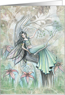 Blank Card - Pretty Pastel Fairy in Garden card