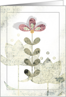 Blank Card - Modern Flower Digital Collage card