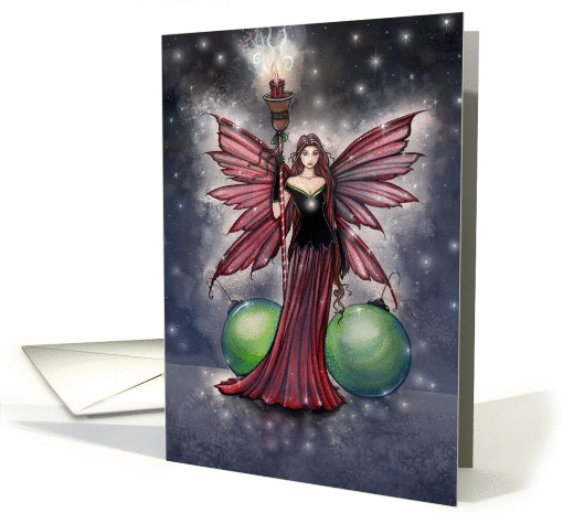 Christmas Fairy Card with Ornaments card (878301)