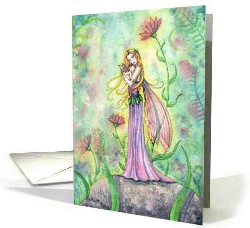 Baby Shower Gift Thank You, Mother & Baby Fairy Illustration card