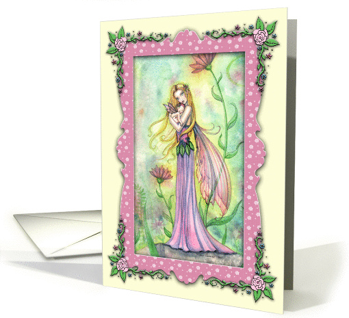 Baby Shower Invitation - Baby Girl, Mother and Baby Fairy card