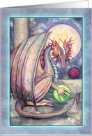 Blank Card - Beautiful Watercolor Dragon card
