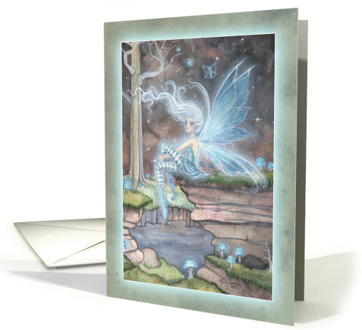 Blank Card - Blue Fairy Fantasy Art card (892585)