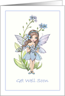 Get Well Soon - Cute Forget-Me-Not Flower Fairy card