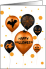 Halloween Party Balloons card