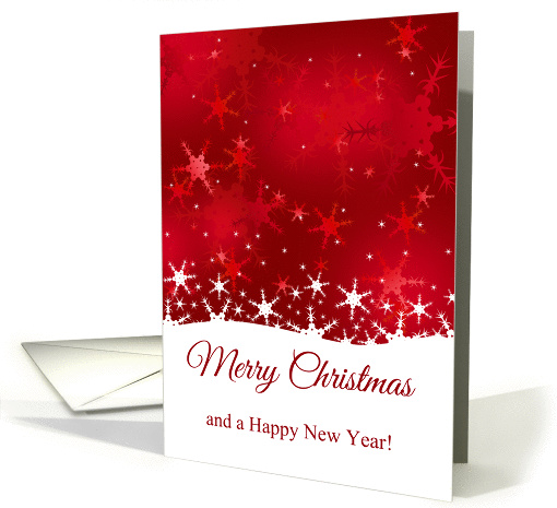 Snowy Red Merry Christmas - card (1330300)