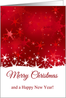 Snowy Red Merry Christmas - Card