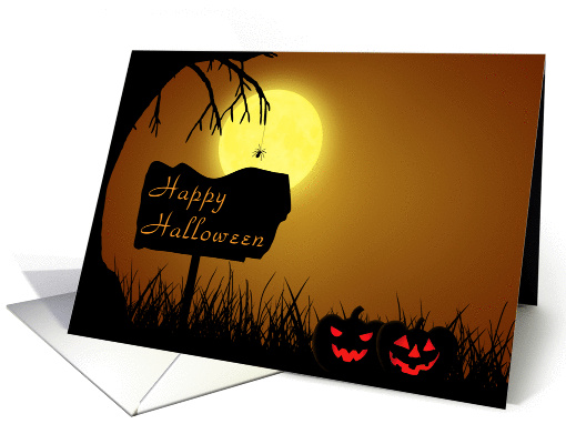 Halloween Silhouette Sign card (1330956)