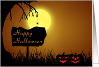 Halloween Silhouette Sign card