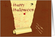 Happy Halloween Bloody Wallpaper card