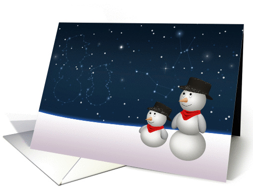 Merry Christmas Sweet Snowmen Constellation card (853519)