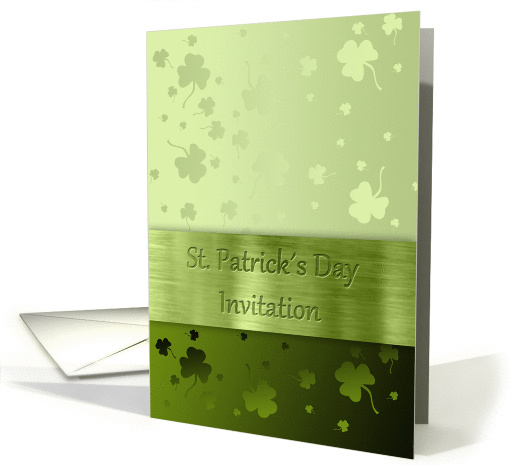 St. Patrick´s Day Shamrocks - Invitation card (906176)
