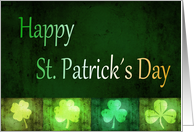 Grungy St. Patricks Day Shamrocks - Card