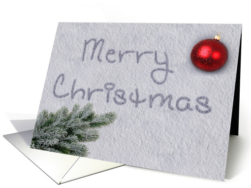 Merry Christmas Snow Writing - card (985099)