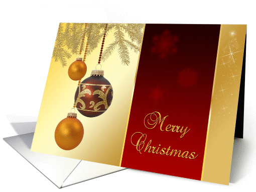 Elegant Golden Christmas - card (985125)