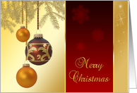 Elegant Golden Christmas - Card