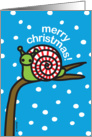 RiRo Zoe Christmas Snail Snow card