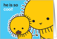 Zoe birth lion cool card