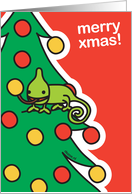 RiRo Zoe Christmas Lizard Christmas tree card