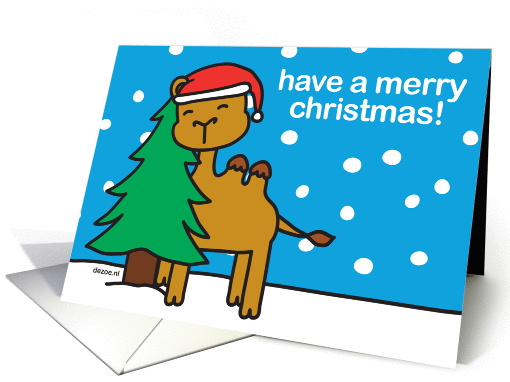 Christmas Camel with Christmas tree in Snow, RiRo Zoe card (877945)