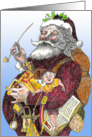 Santa portrait after Thomas Nast, old fashioned Santa, vintage portrai card