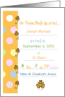 Scrapbook Style Teddy Bear Announcement card