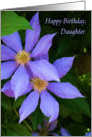 Happy Birthday Daughter - Purple Flowers card