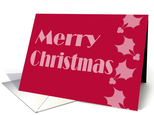 Merry Christmas Holly card (1134316)