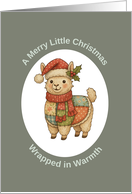 A Merry Little Christmas Wrapped in Warmth Patchwork Llama