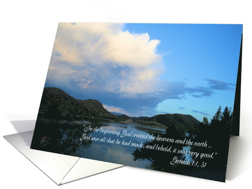 Genesis 1 Encouragement - Mountain Lake card (856061)