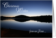 Christmas Wishes - lake reflection card