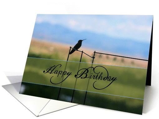 Happy Birthday - Hummingbird card (874007)