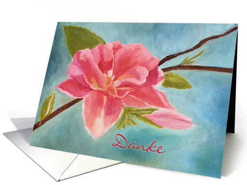 Danke Pfirsichblte lbild (Thank You) card (907472)