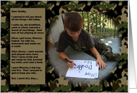 Boy Writting Daddy card